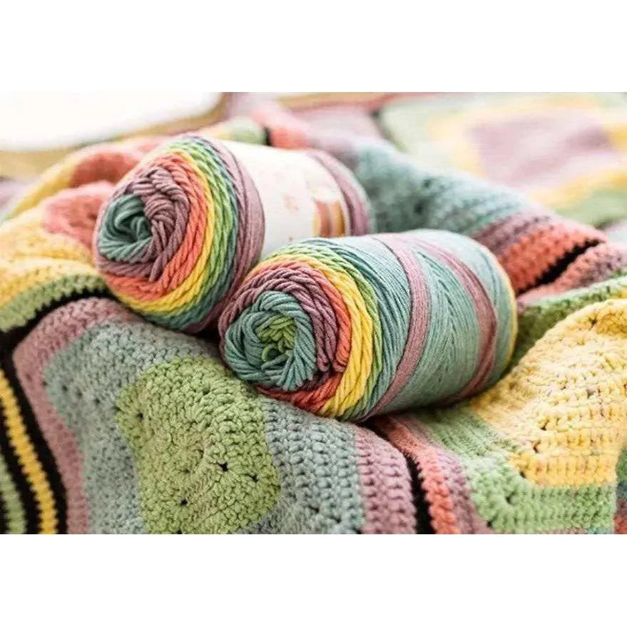 Multicolored yarn rainbow segmented yarns for DIY knitting and crocheting