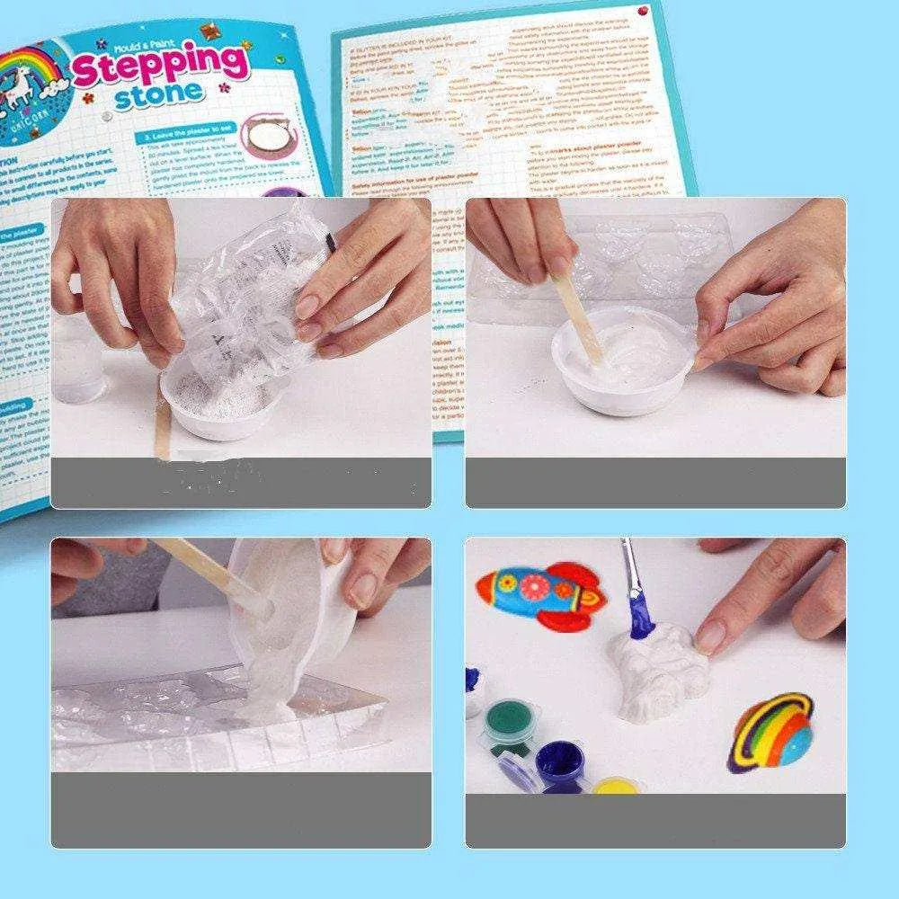 Plaster Mold Kit Magnetic Outer Space Refrigerator Stickers DIY Fridge Magnets