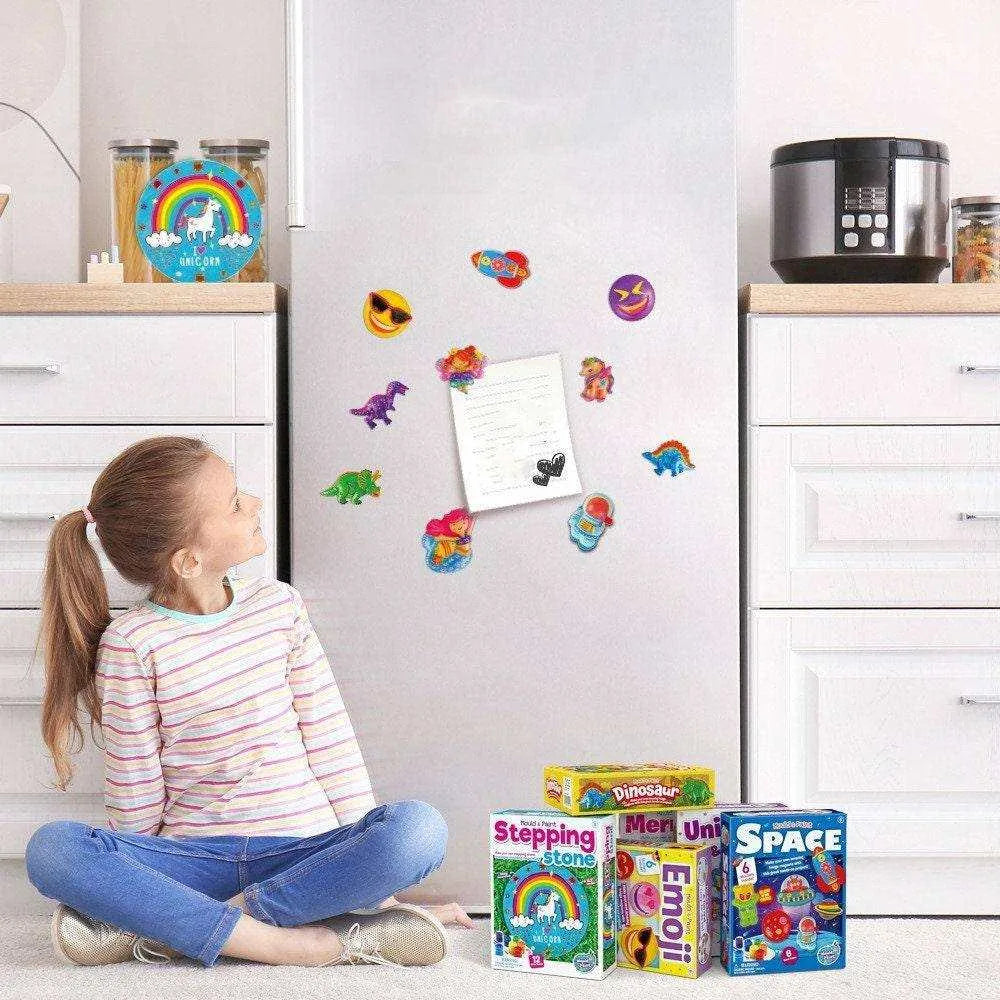 Plaster Mold Kit Magnetic Outer Space Refrigerator Stickers DIY Fridge Magnets