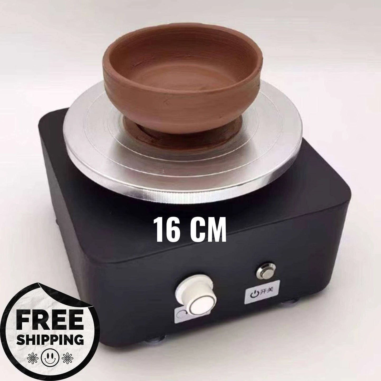 Portable Mini Pottery Wheel With Batteries 16cm Turntable