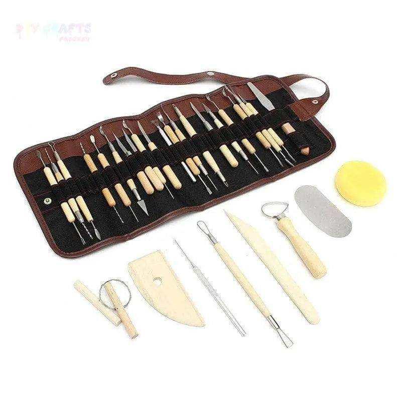 Pottery making ceramic sculpting tools clay shaping model carving