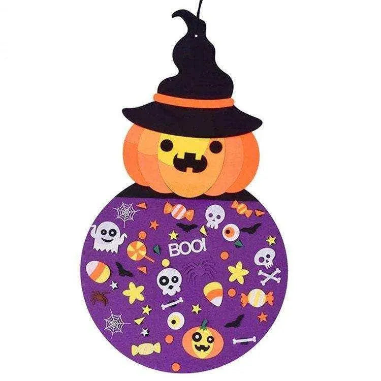 Pumpkin Felt Halloween Decor Party Supplies