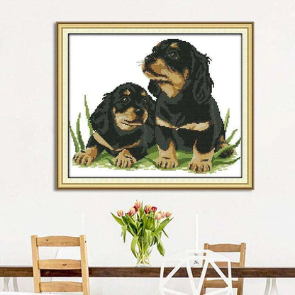 Puppies Cross Sticth Puppy Embroidery Dog Cross Stitch Dog Embroidery