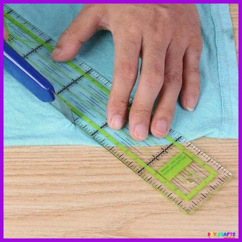 Quilting rulers fabric cutting patchwork ruler tailoring tools 1 foot double color