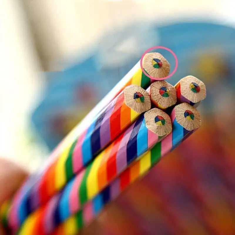 Rainbow Lead Pencil Coloring Supplies Gift For Kids