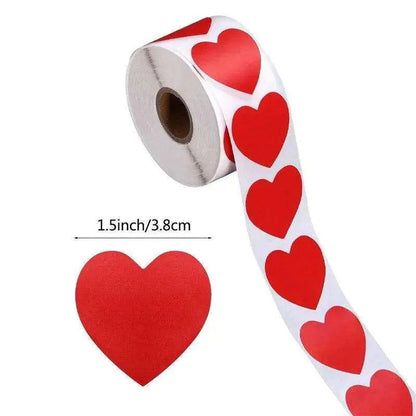 Red hearts stickers self-adhesive heart for Valentine's scrapbooking and gift packaging