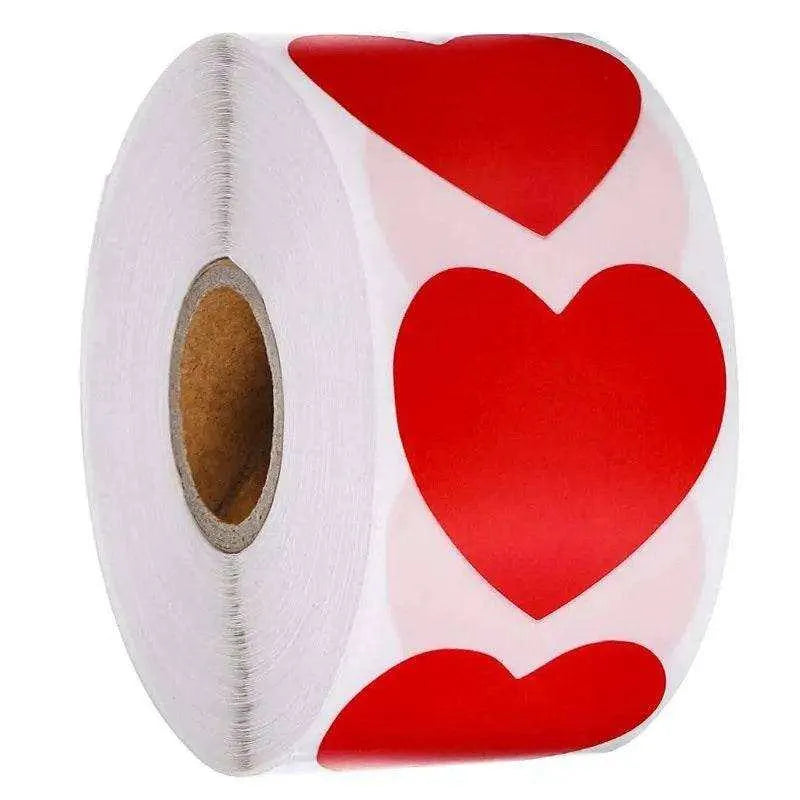 Red hearts stickers self-adhesive heart for Valentine's scrapbooking and gift packaging