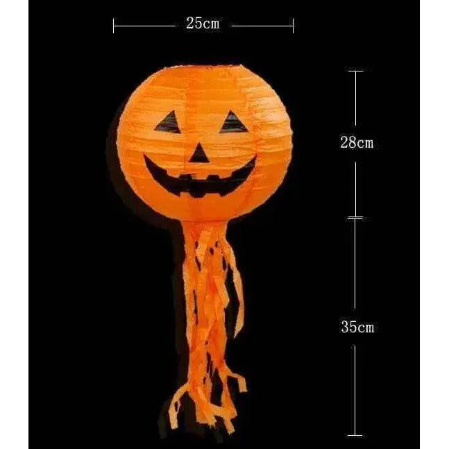 Ribbon Paper Lanterns Halloween decoration pumpkin lantern