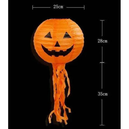 Ribbon Paper Lanterns Halloween decoration pumpkin lantern