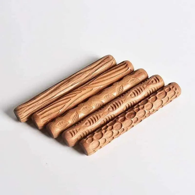 Rolling Pin Clay Rollers DIY Pottery Supplies Stamp Pattern Roller