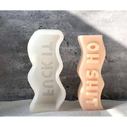 Rude Words Candle Mold Rude Mould | Oh Shit | - | Fuck It |