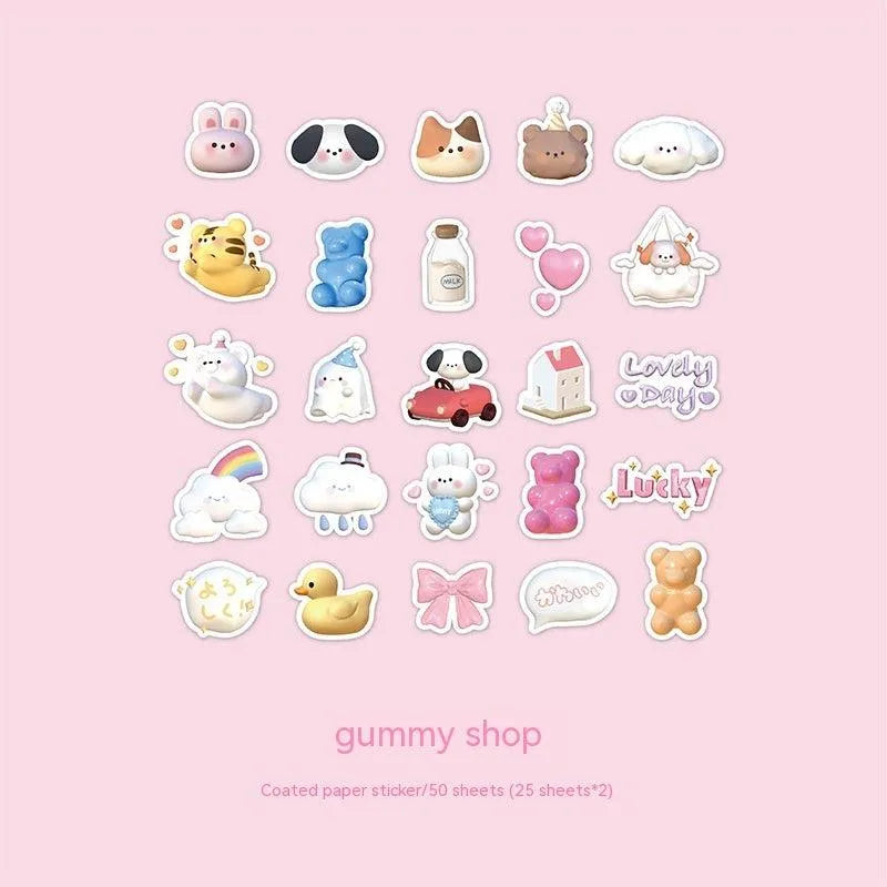 Scrapbook Stickers Cotton Candy Cute Stickers For Girls