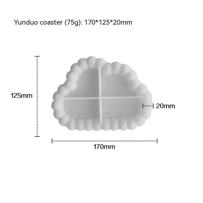 Bandeja de burbujas de silicona, molde para posavasos, molde epoxi de yeso