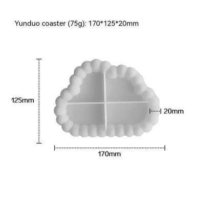 Bandeja de burbujas de silicona, molde para posavasos, molde epoxi de yeso