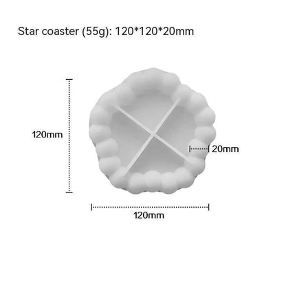Bandeja de burbujas de silicona, molde para posavasos, molde epoxi de yeso