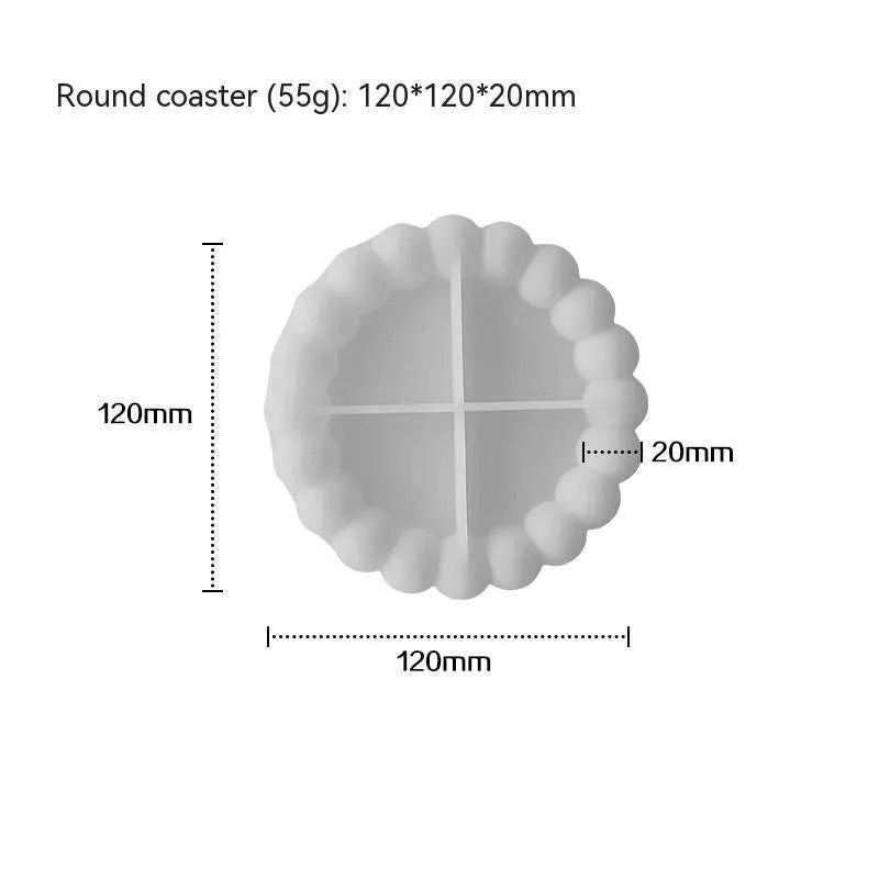 Bandeja de burbujas de silicona, molde para posavasos, molde epoxi de yeso