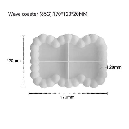 Bandeja de burbujas de silicona, molde para posavasos, molde epoxi de yeso