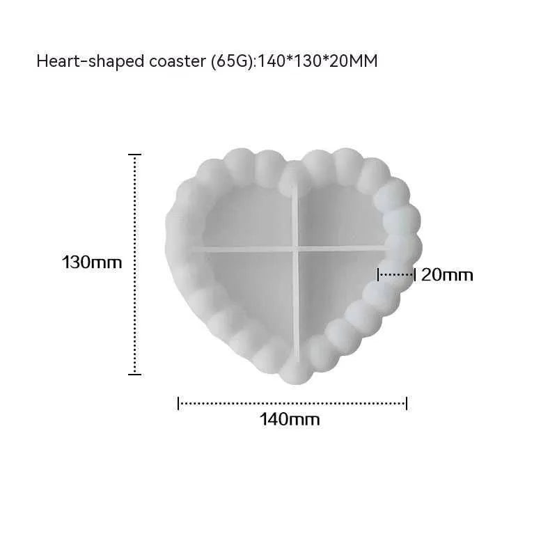 Bandeja de burbujas de silicona, molde para posavasos, molde epoxi de yeso