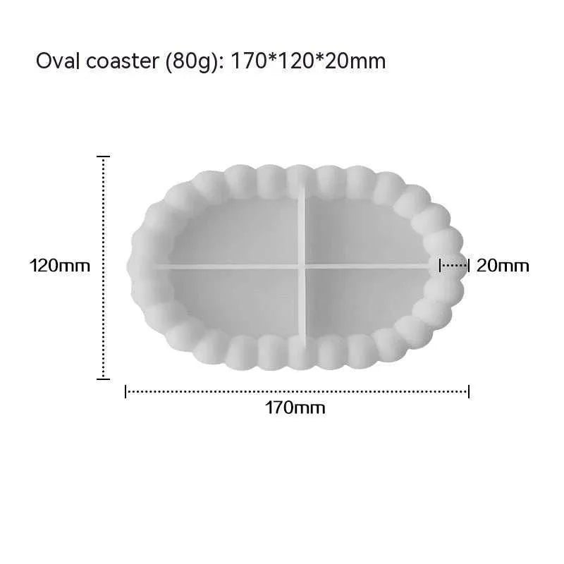 Bandeja de burbujas de silicona, molde para posavasos, molde epoxi de yeso