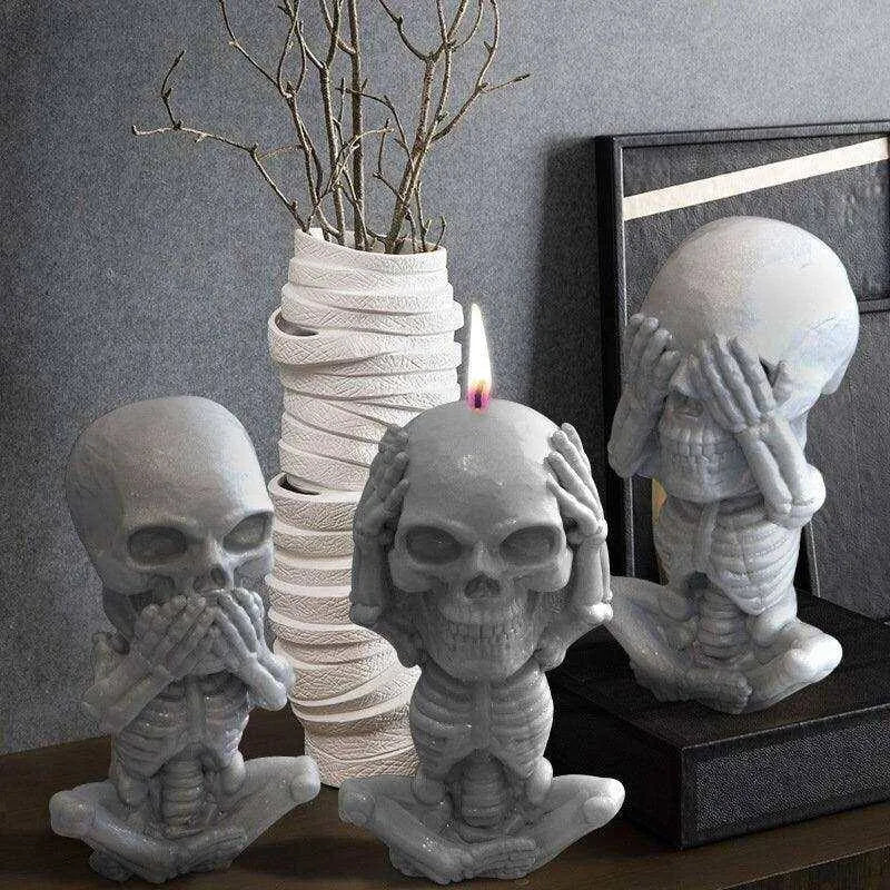 Skeleton Candle Mold Skeleton Mold Skull Decoration