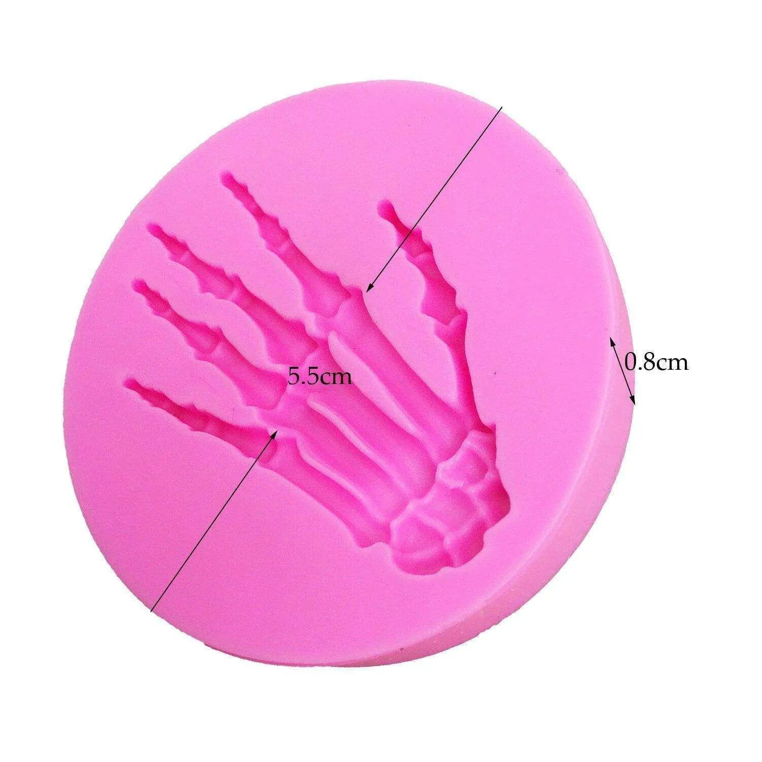 Skeleton Hand Mold Halloween Silicone Mould Cake Fondant Tools Chocolate Making Molds