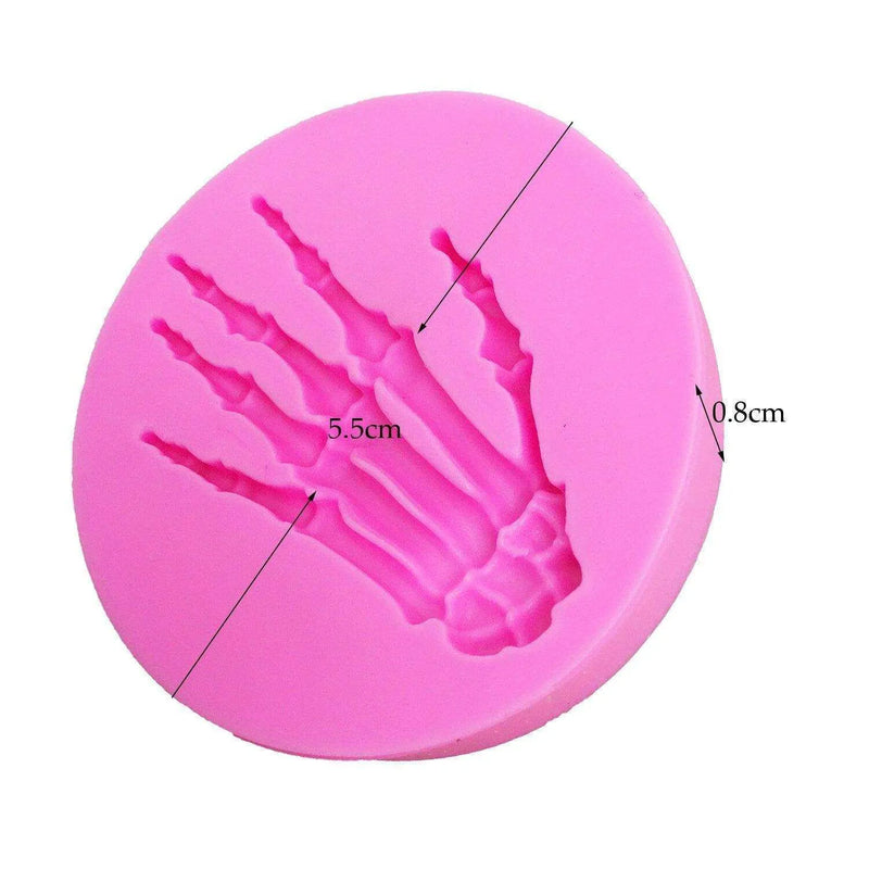 Skeleton Hand Mold Halloween Silicone Mould Cake Fondant Tools Chocolate Making Molds