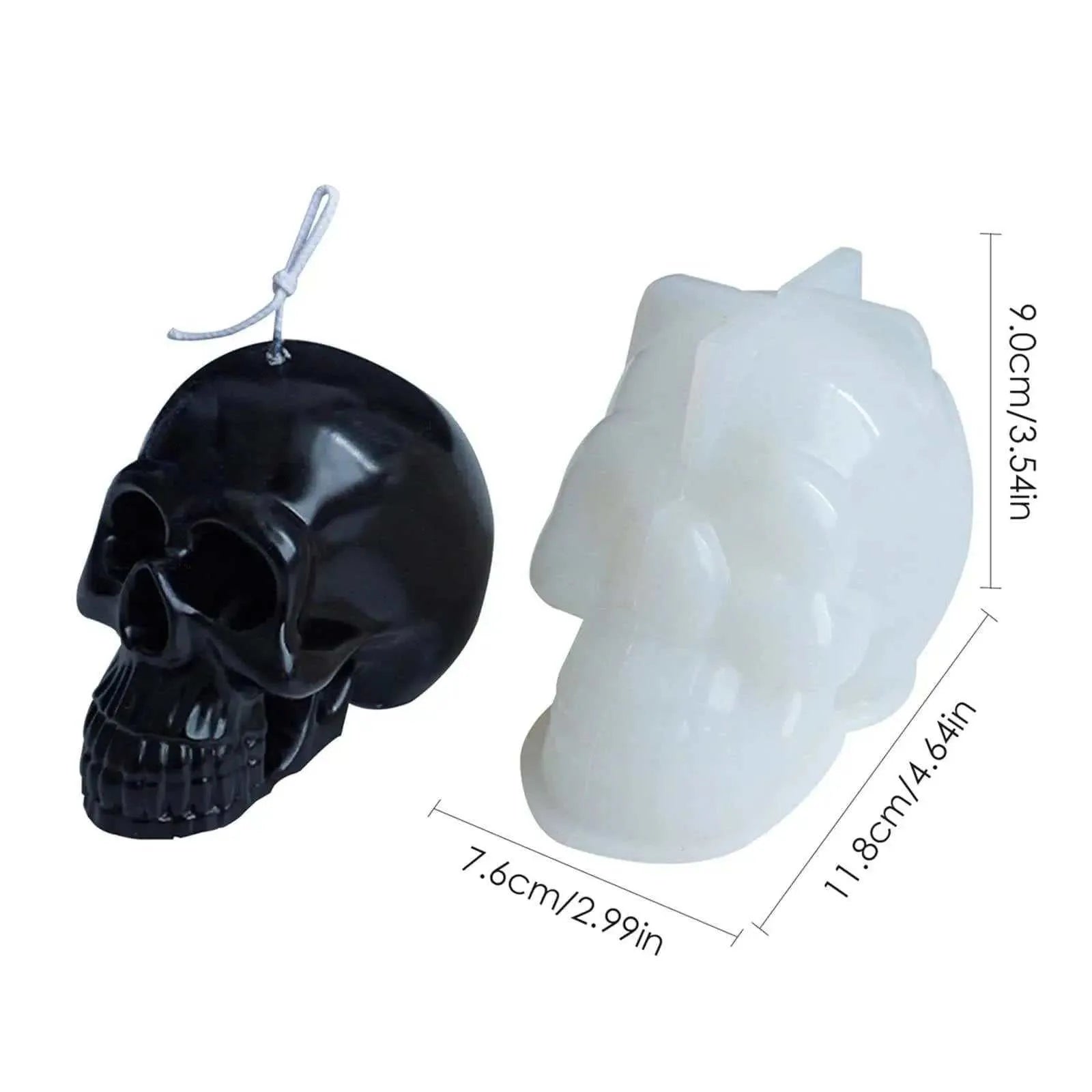 Skull Mold Silicone Mould DIY Candlemaking Halloween Supplies Resin Molding