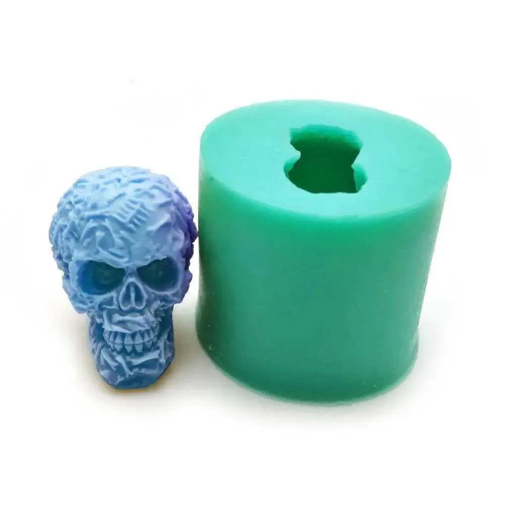 Skull Silicone Mold Halloween Moulds Chocolate Molds Soap Making Accessories Candle Tools DIY Resin Molds for Lotion Bar & Cake Baking