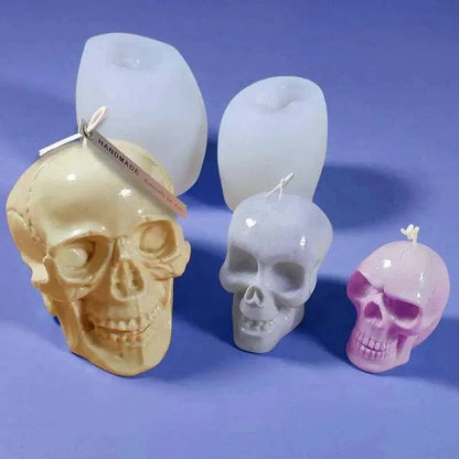 Skull Silicone Mold Halloween Party Chocolate Molds Soap Making Accessories Candle Tools DIY Resin Molds for Lotion Bar & Cake Baking