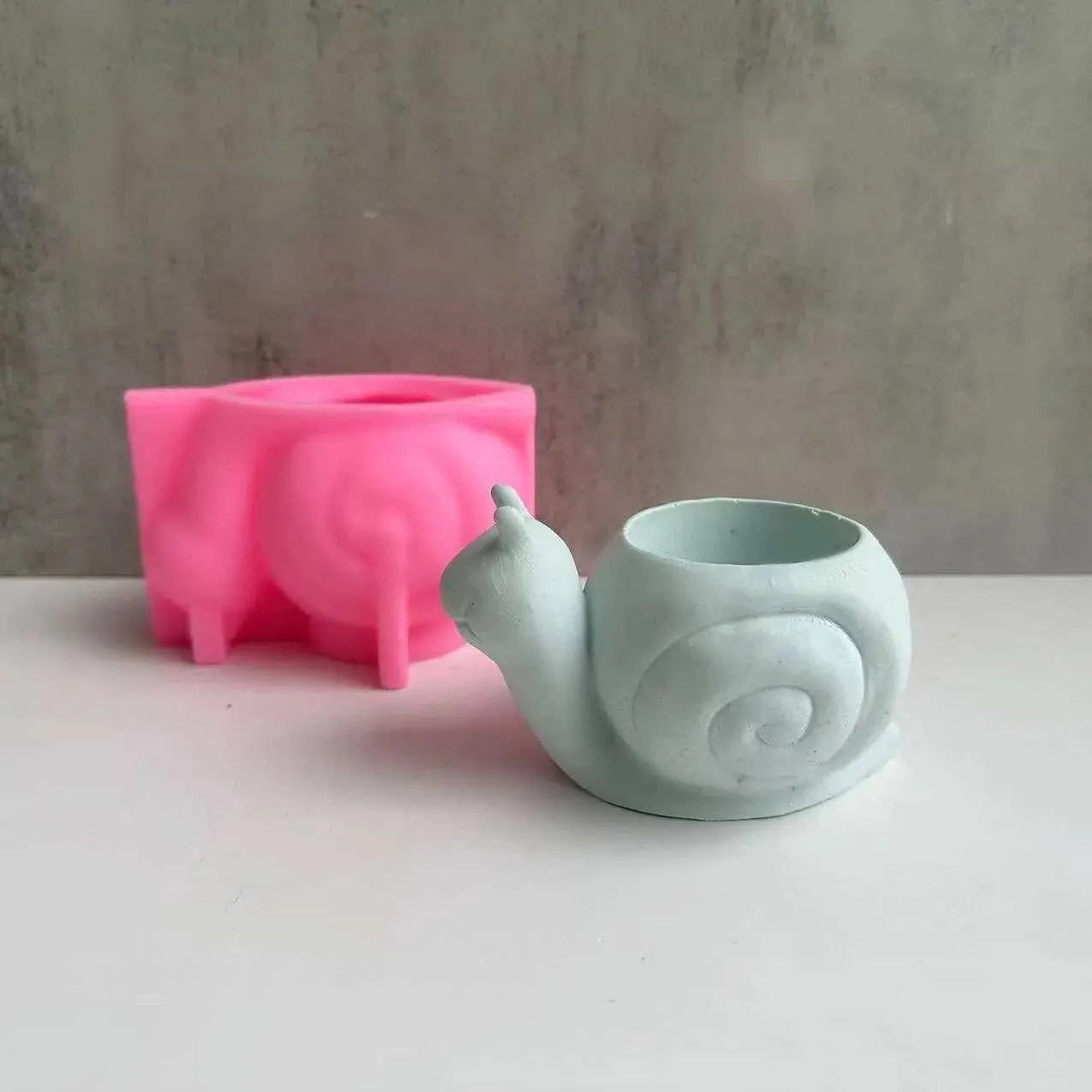 Snail Flower Pot Mold Gypsum Mold Concrete Snail Mold