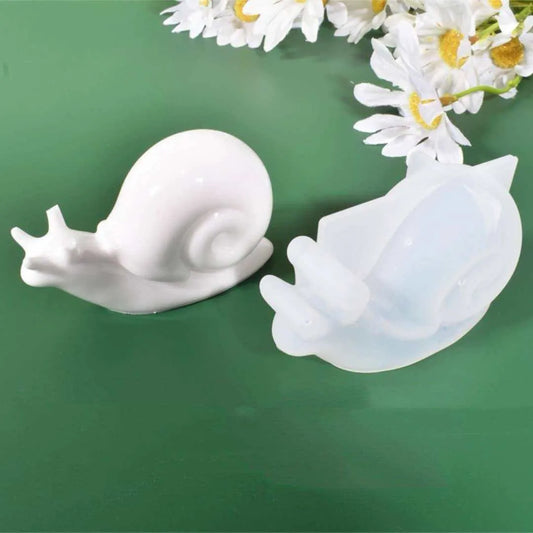 Snail Mold For Plaster Soap Wax Snails Decoration Diy Garden Ornament Mantlepiece Decor