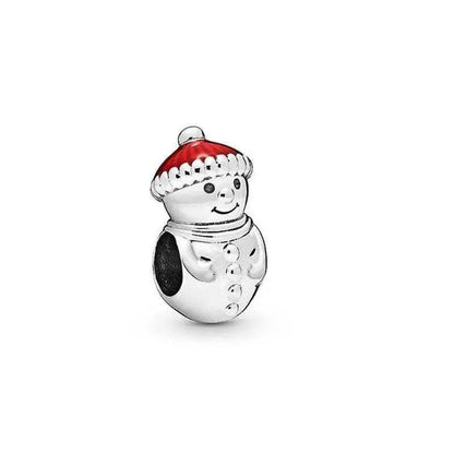 Snowman Pendant Silver Charm Jewelry Making Christmas Accessories