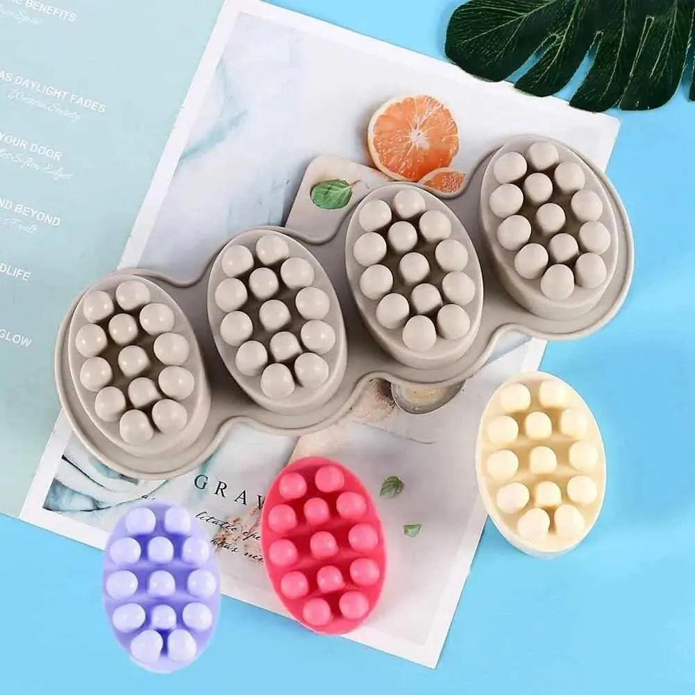 Soap Molds Different Shapes Massage Bar Mold 3D Shape Silicone Mould DIY Candle Making Soap Making Supplies Resin Crafts Tool