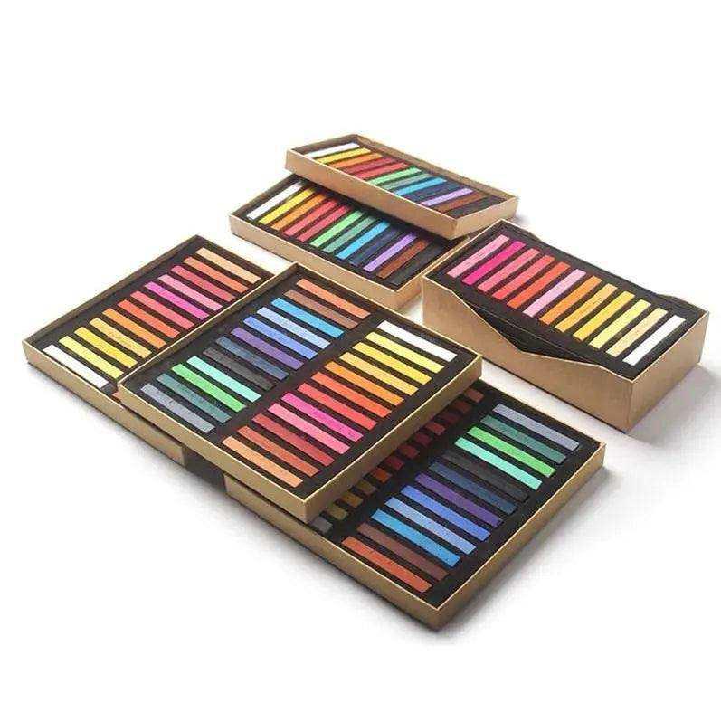 Soft Dry Pastel Drawing Chalk Set Multicolored Crayon Art Drawing Painting Coloring Sketching Supplies DIY Kids & Teacher's Gift 12/24/36/48