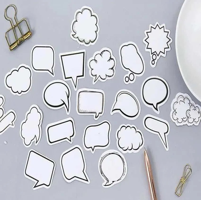 Speech Bubble Sticker Dialog Box Stickers Scrapbook Decoration Card Making Supplies Journal Sticker Cute Stationery 45pcs