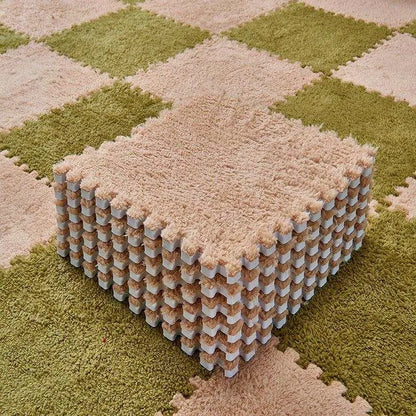 Sponge Floor Interlocking Square Mat Plush Carpet