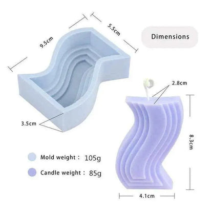 Twist Candle Squiggle Candle Mold Unique Candle Fun Shape