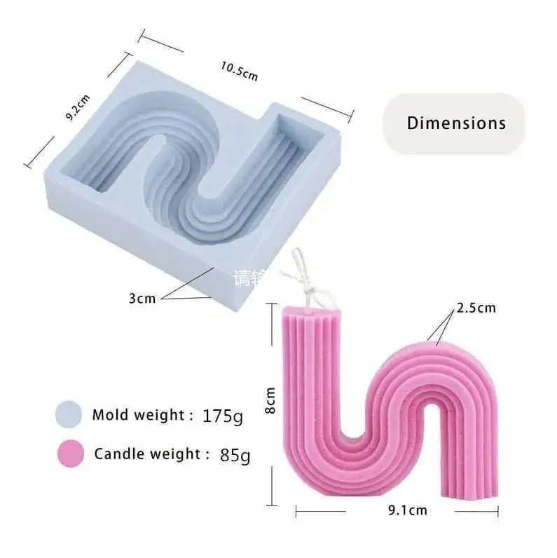 Twist Candle Squiggle Candle Mold Unique Candle Fun Shape