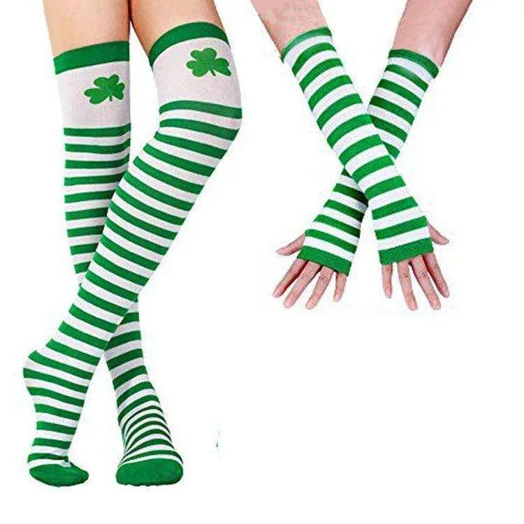 St. Patrick's Day 11-Piece Irish Suit with Shoulder Strap, Socks, Gloves , 