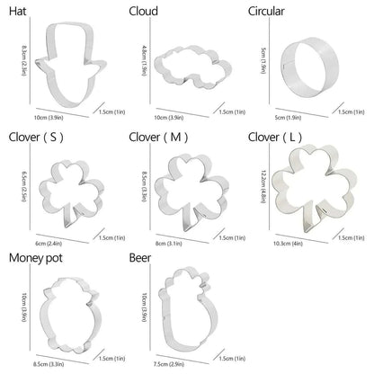 St. Patrick's Day Cookie Cutters Irish Festival Biscuit Molds Baking Accessories Kitchen Tools