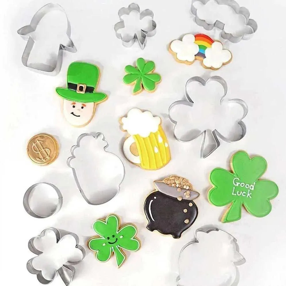 St. Patrick's Day Cookie Cutters Irish Festival Biscuit Molds Baking Accessories Kitchen Tools