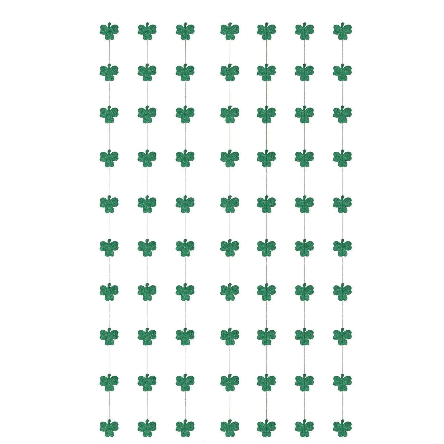 St. Patrick's Day Glitter Paper Banner Kit - 10 Pieces, 1.5m Cord Length , 