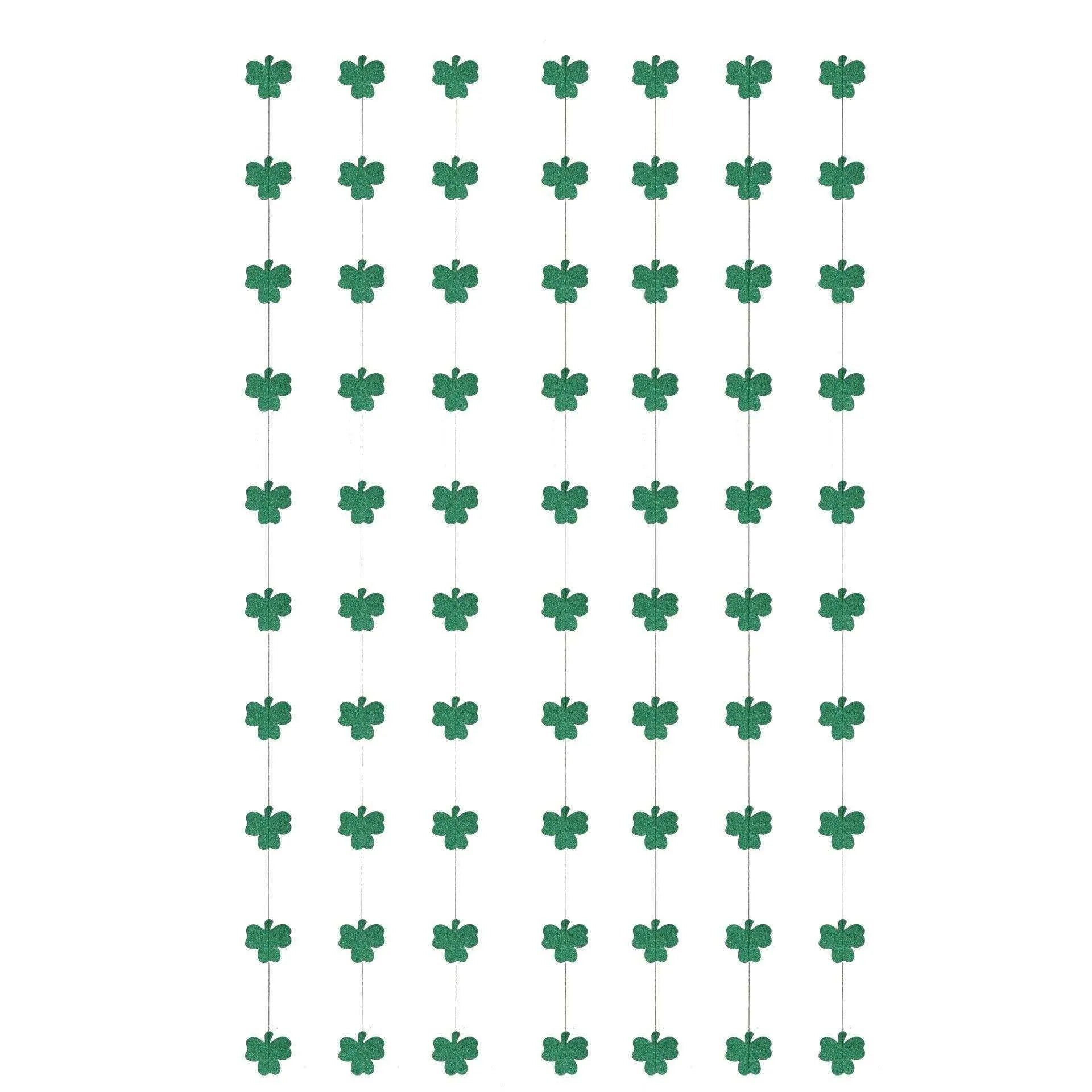 St. Patrick's Day Glitter Paper Banner Kit - 10 Pieces, 1.5m Cord Length , 