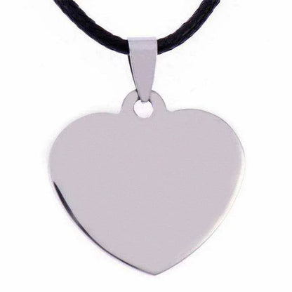 Stainless Steel Heart Pendant Necklace - Sleek & Durable Design , 