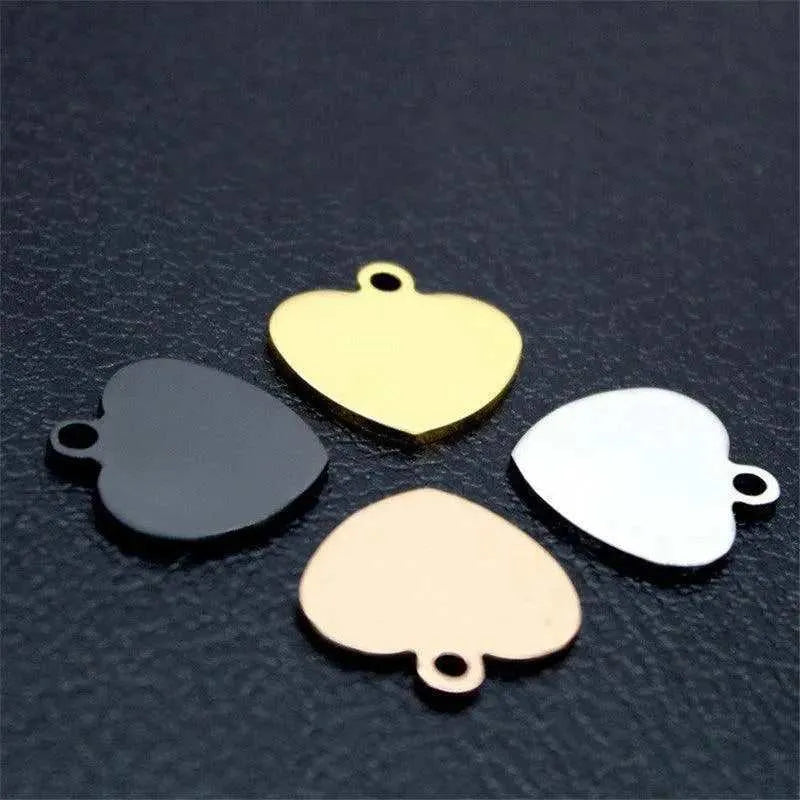 Stainless Steel Heart Pendant Necklace - Sleek & Durable Design , 