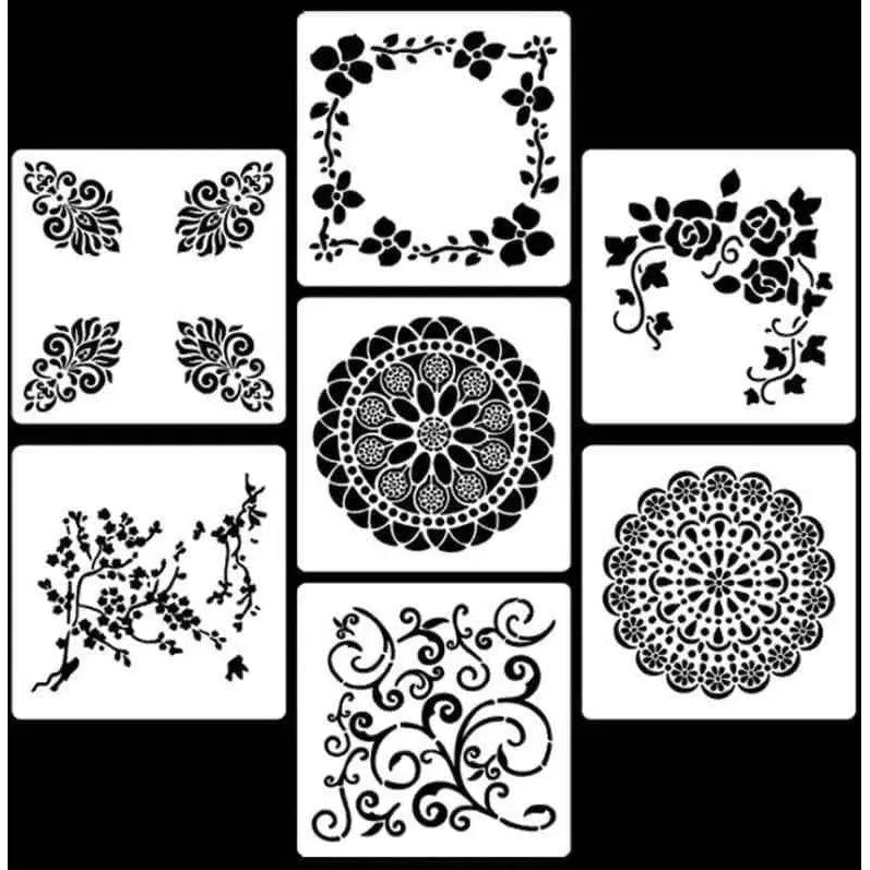 Stencil Set  Drawing Supplies Scrapbook Templates