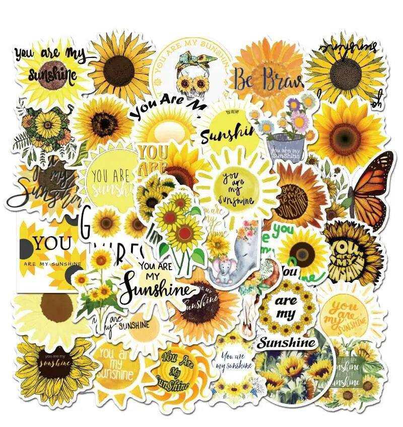 Sunflower Stickers Pack Cute Stickers for Laptop Floral Stickers Pack