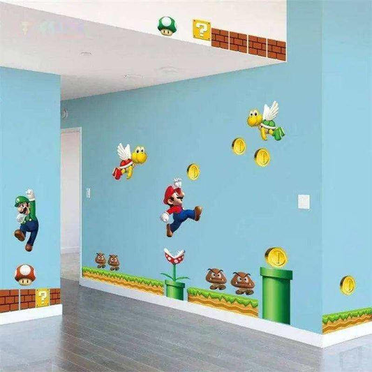 Super Mario vinyl wall sticker for kids bedroom decor decorating boys room