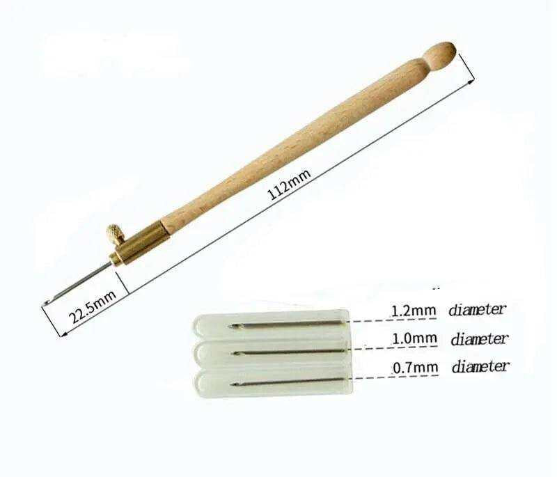 Tambour hook with 3 needles | beading tool | embroidery tools | bead needle |  luneville hook