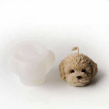 Teddy Head Candle Mold Bear Candle mould